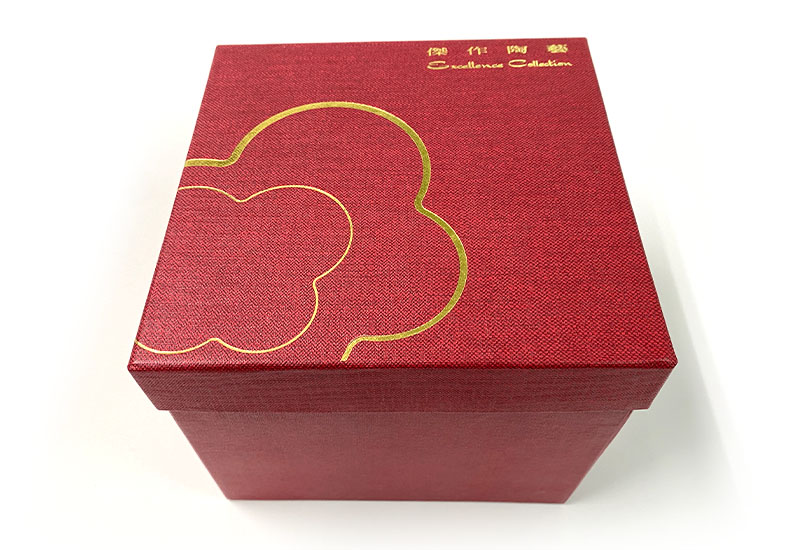 傑作陶 G51繪金紅苞瓶(鍍鈦)